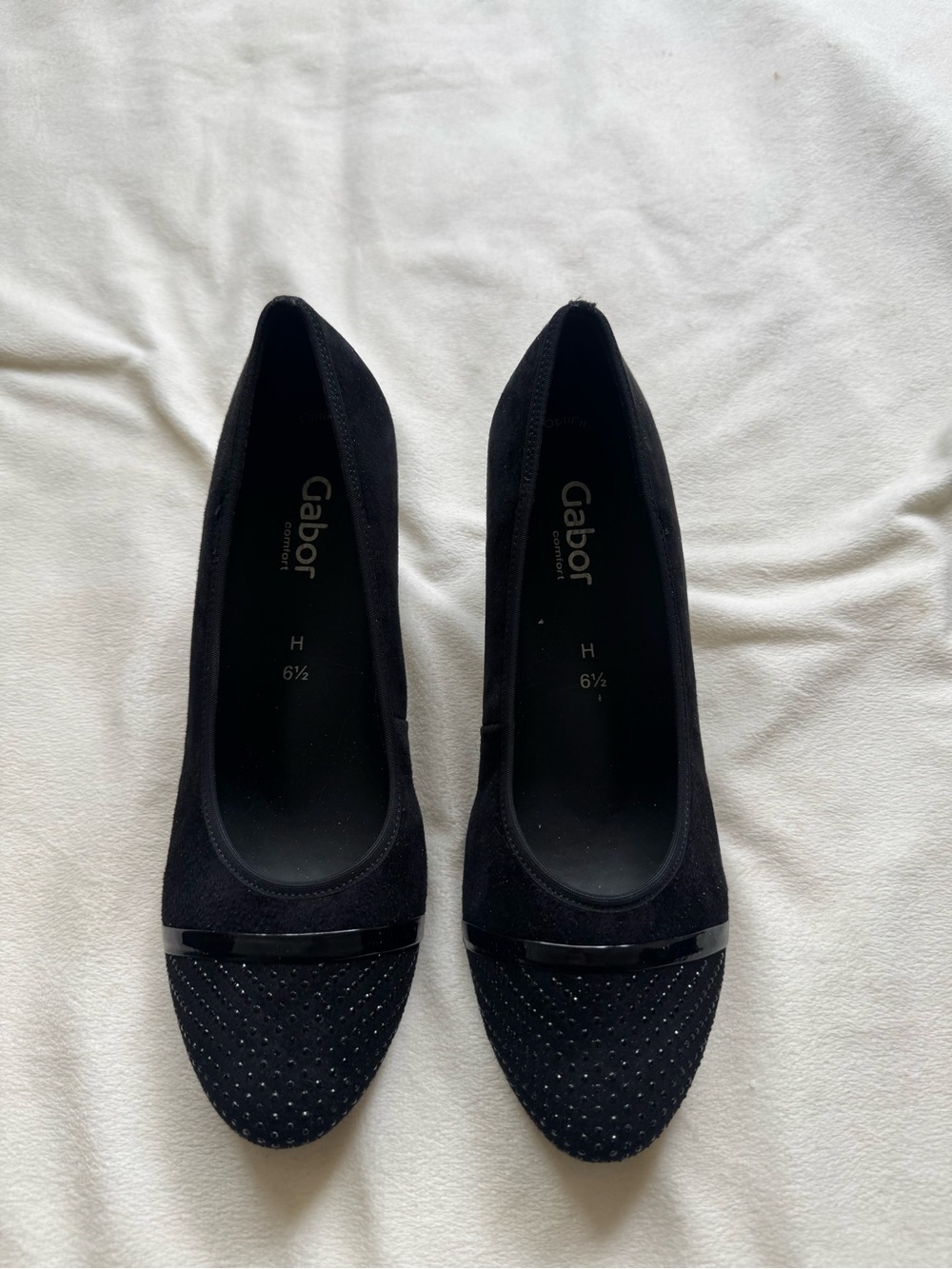 Gabor rhinestone comfort heels